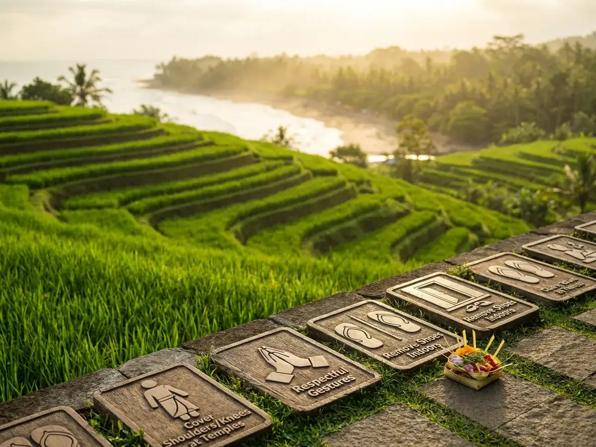 Knigge und Traditionen auf Bali: Was Gäste wissen sollten — infografika tema