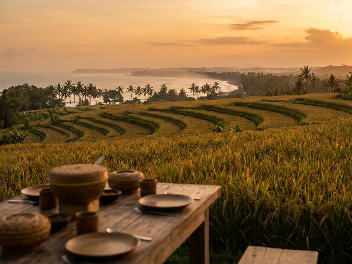 Restaurants und Catering auf Bali für Events — infografika tema