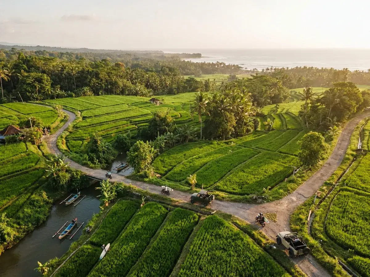 Transport in Bali: How Guests Can Get Around — infographic theme
