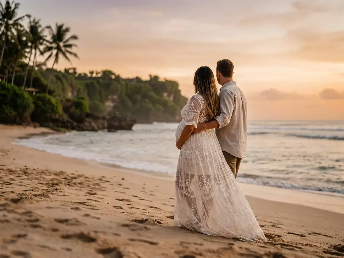 Pregnancy photoshoot in Bali — detail platya