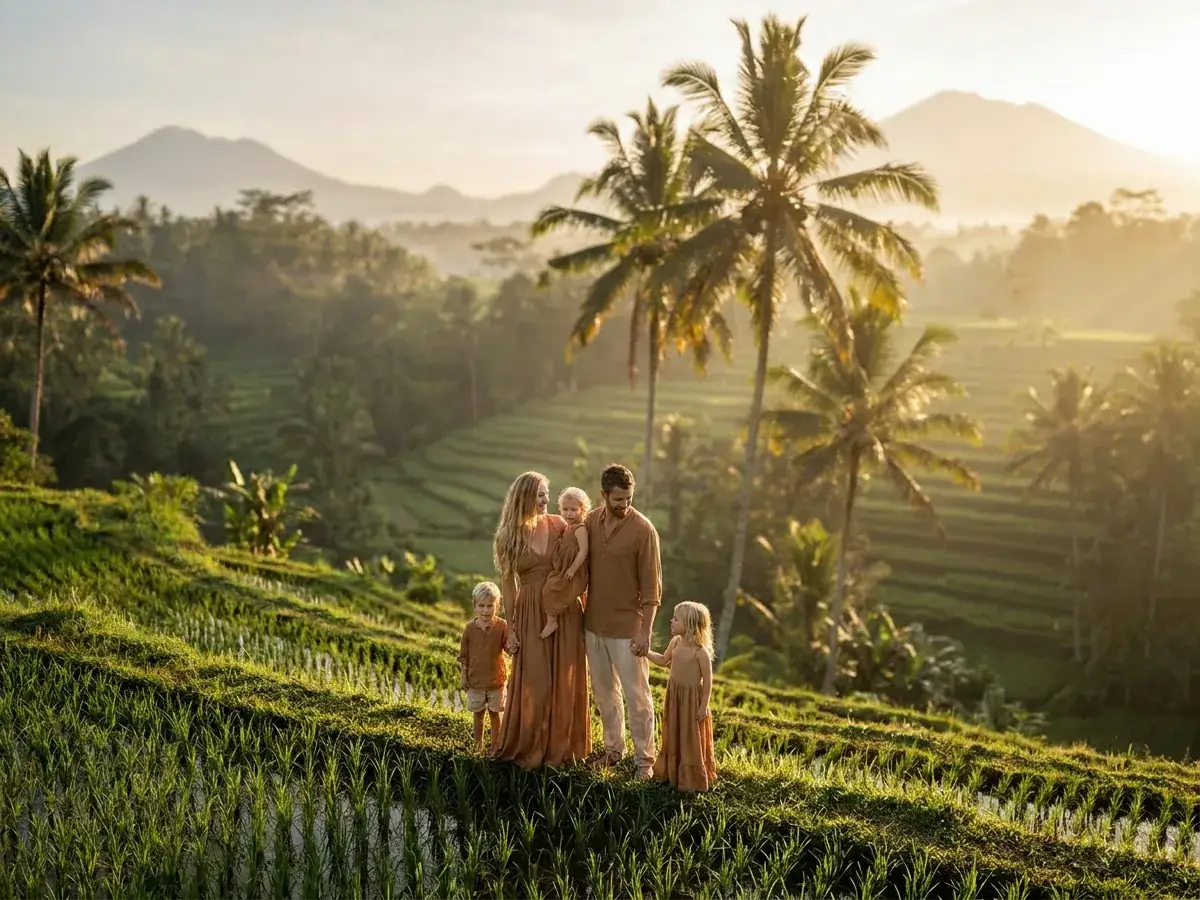 Photoshoot in Bali — rassvet terrasy
