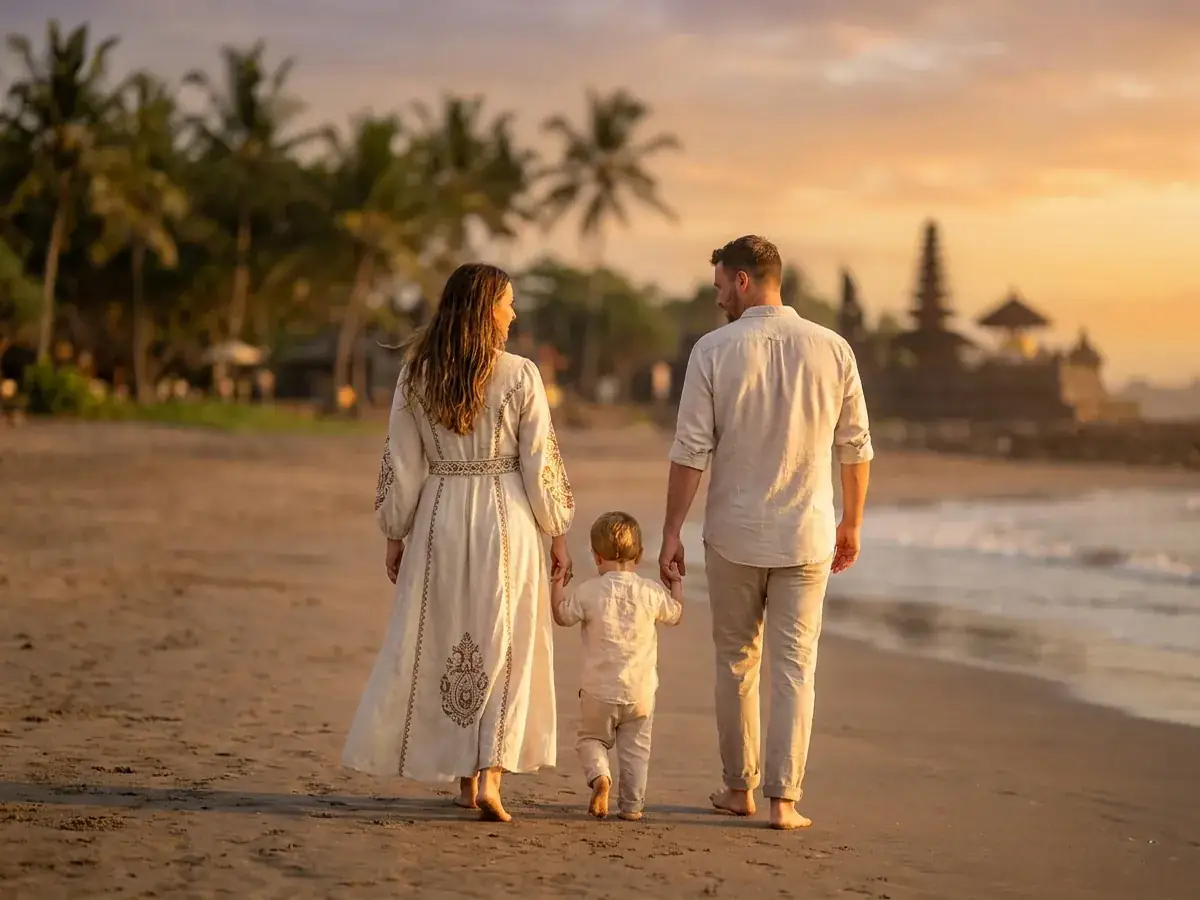 Family photoshoot in Bali — detail platya