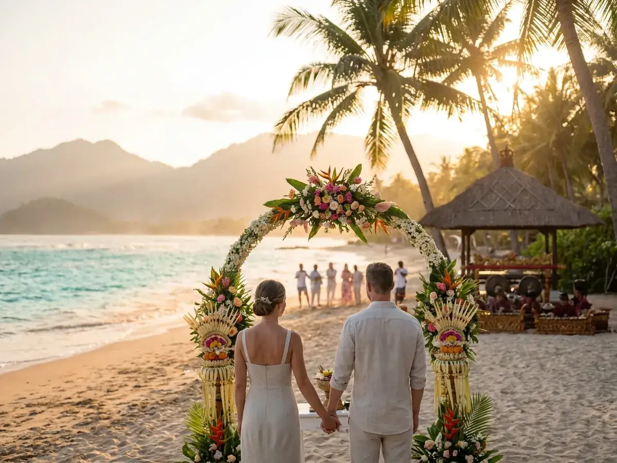 Vow renewal ceremony in Bali — para obnovlenie — photo 2