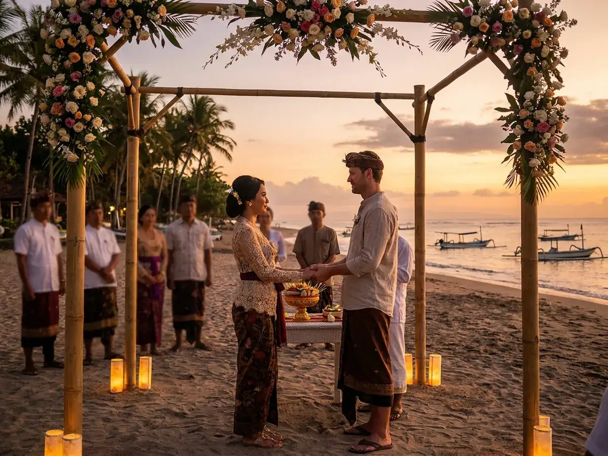Vow renewal ceremony in Bali — zakat para uzhin