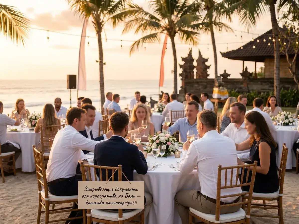 Closing documents for corporate events in Bali — komanda na meropriyatii