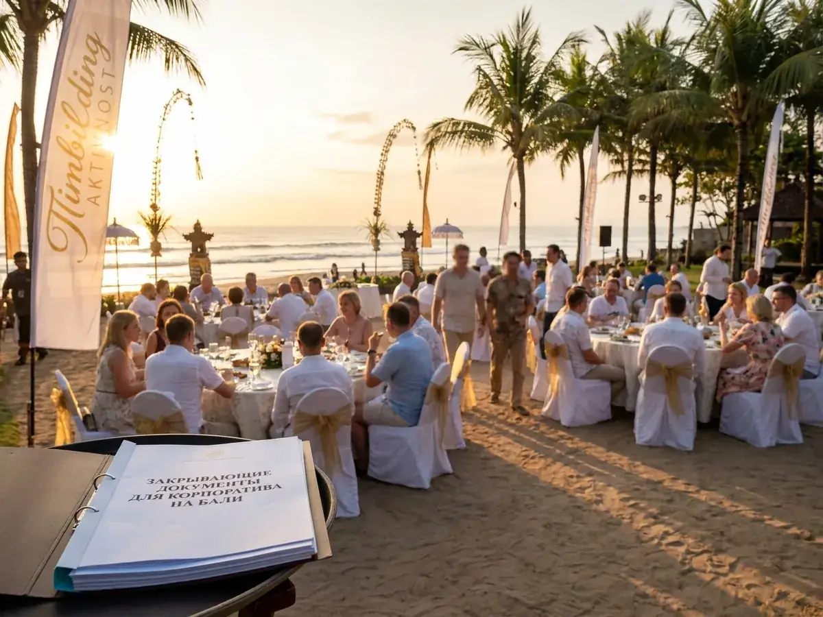 Closing documents for corporate events in Bali — timbilding aktivnost