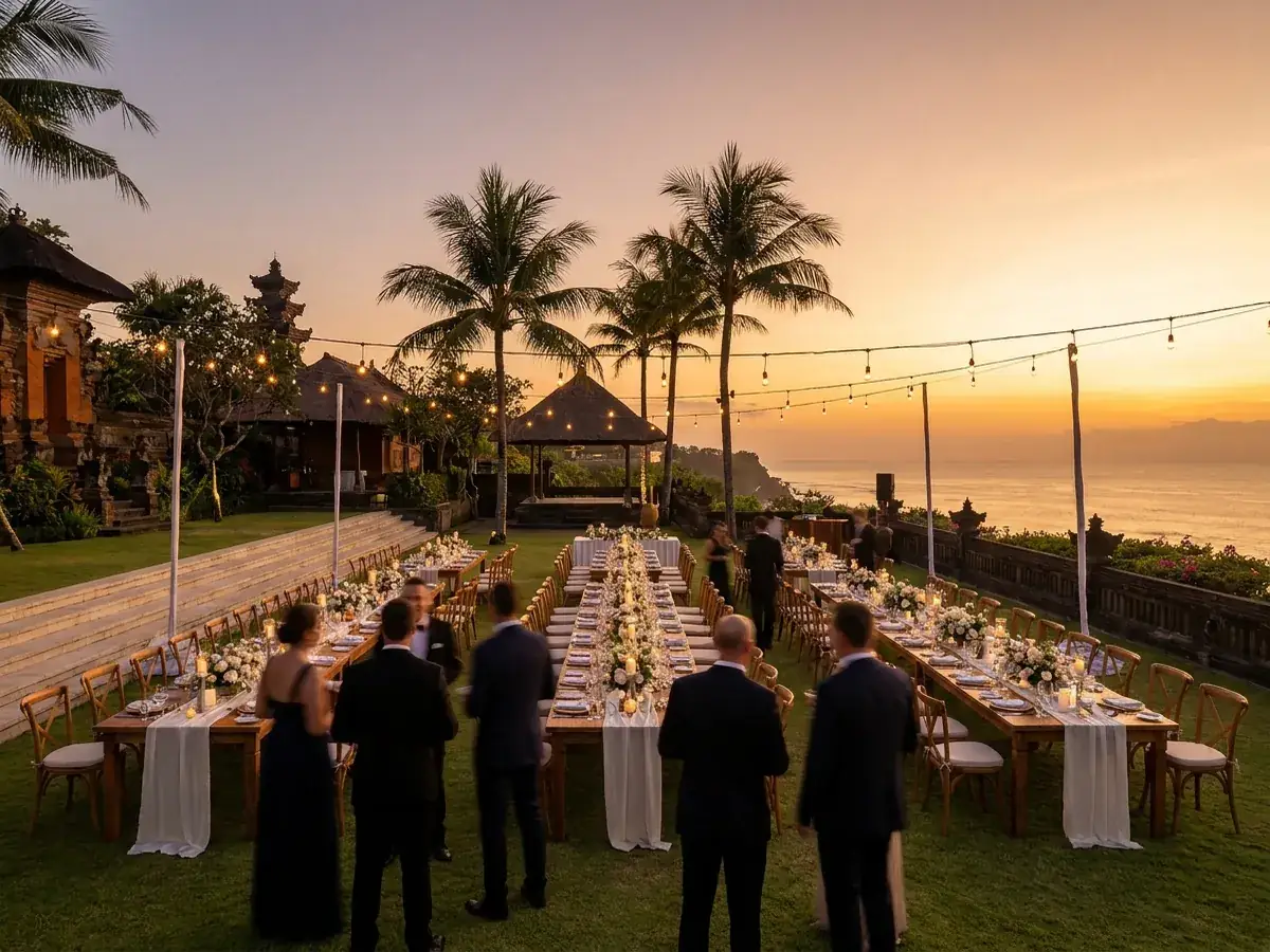 Venues for corporate events in Bali — gala uzhin stoly