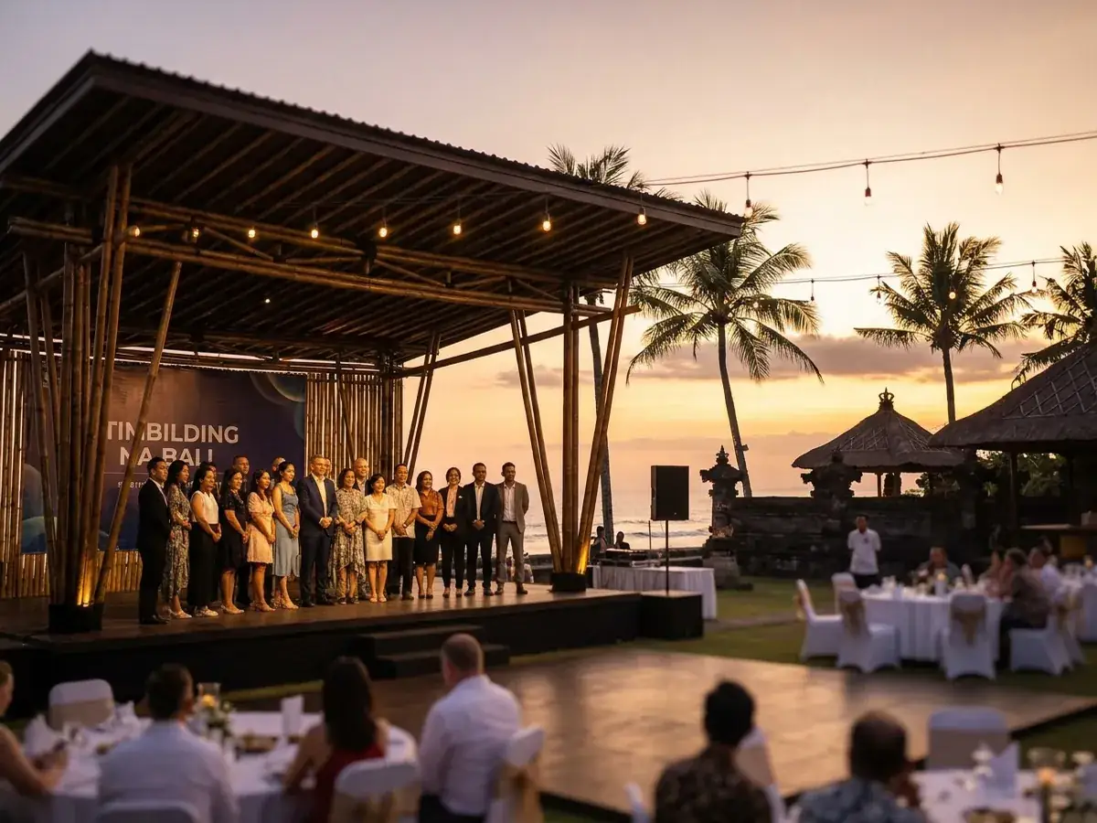 Teambuilding in Bali — stage performance