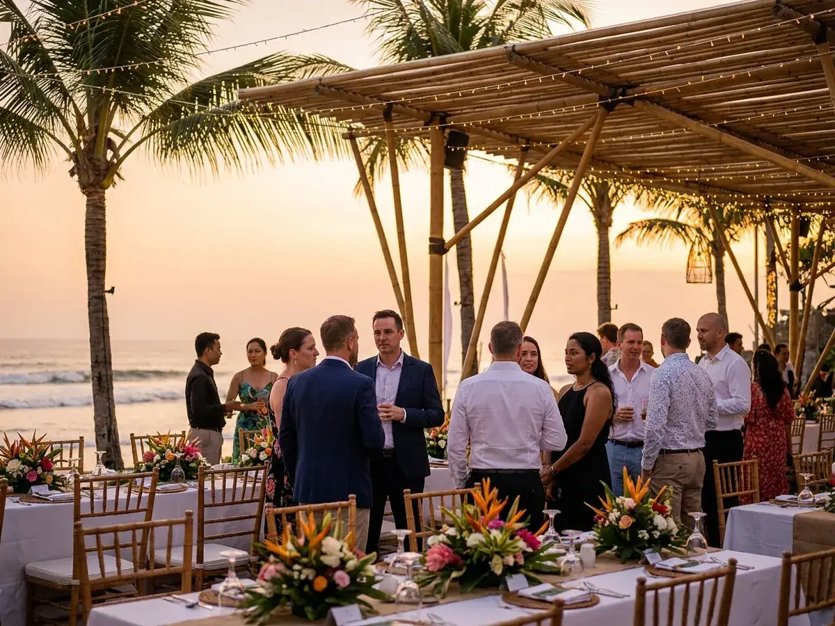 Offsite corporate retreat in Bali — team at the event