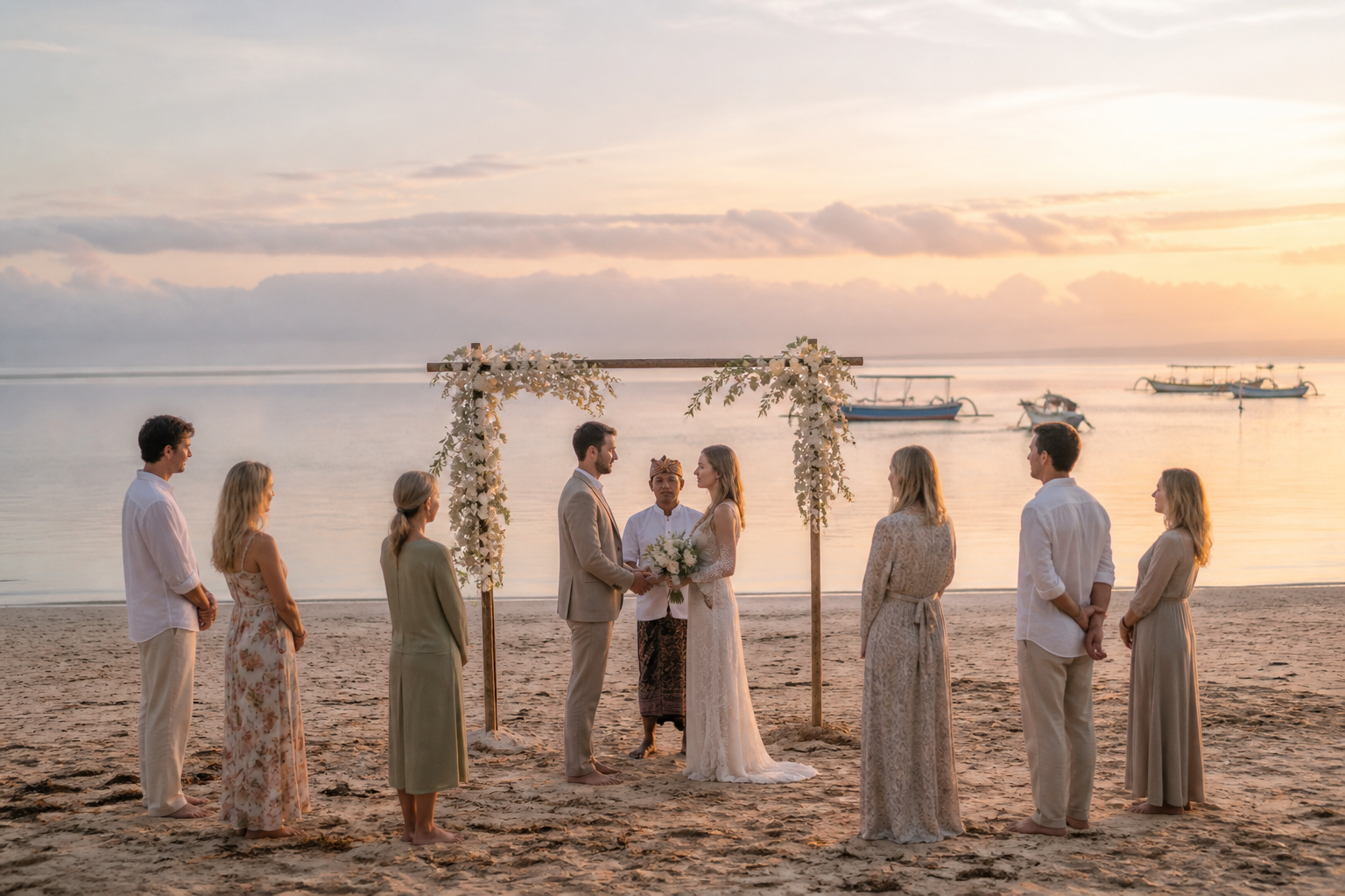 Heiratsantrag in Sanur, Bali