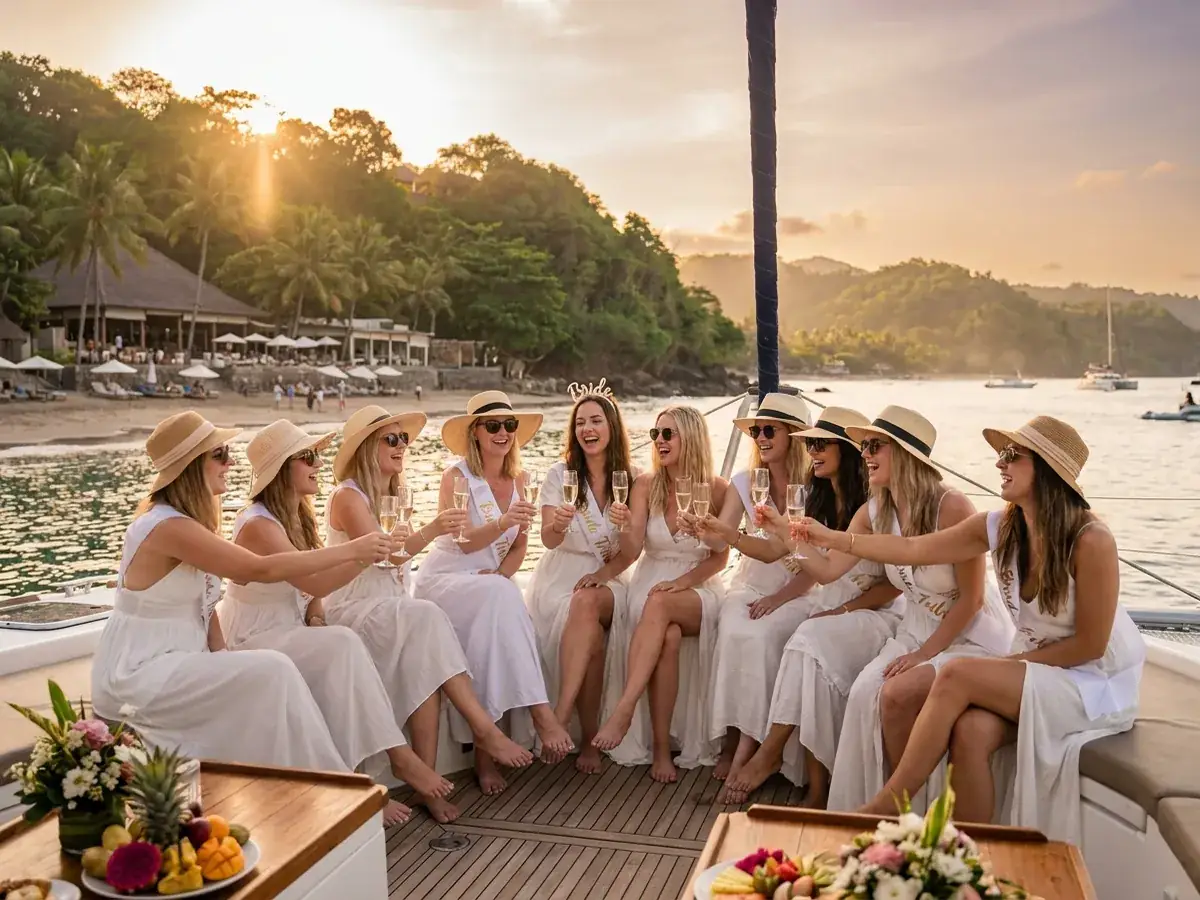 Bachelorette party in Bali — yahta bord