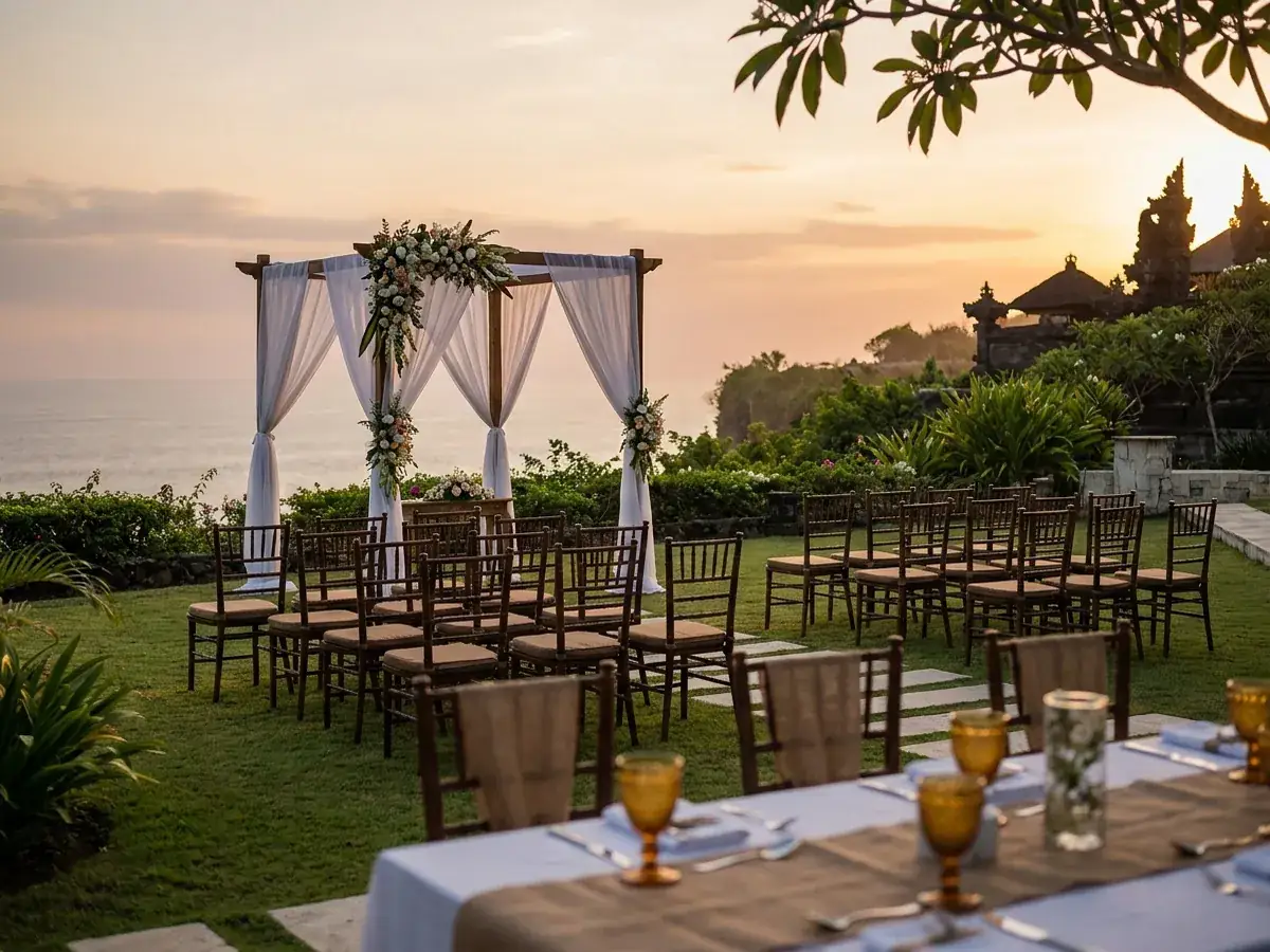 Case study: wedding for 30 guests in Uluwatu — svadba arka vecher — photo 2