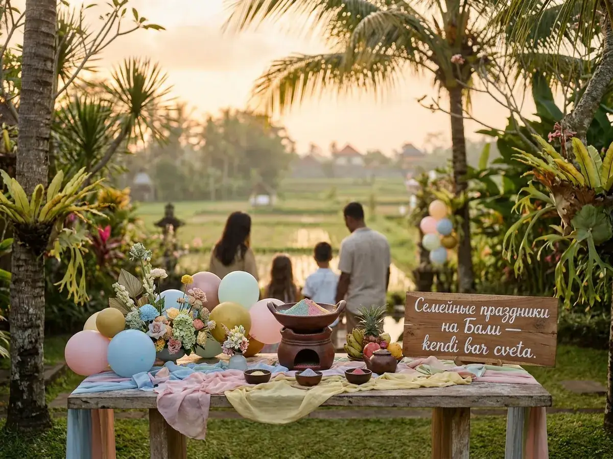 Family celebrations in Bali — kendi bar cveta — photo 2