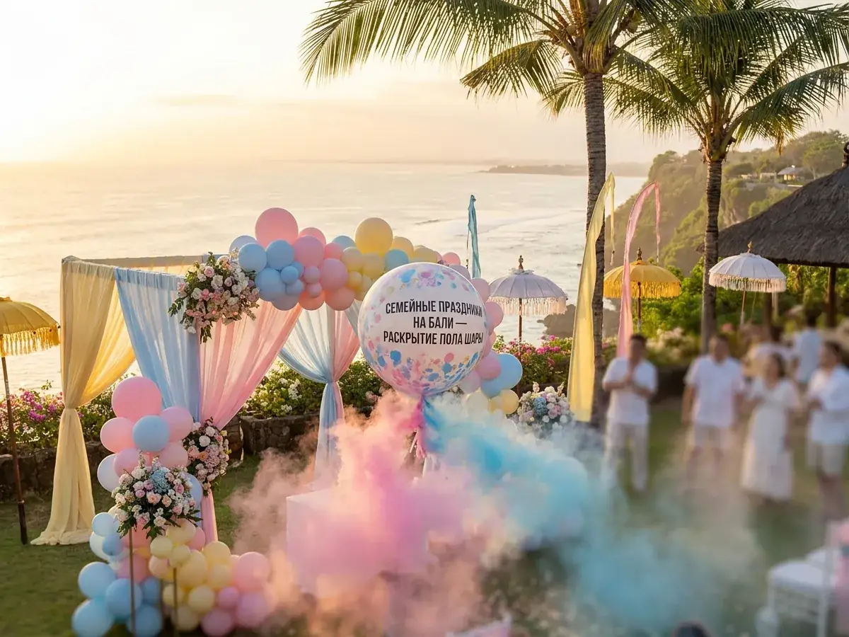 Family celebrations in Bali — raskrytie pol shary — photo 2
