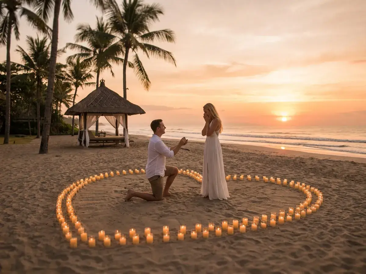 Cost of organizing a proposal in Bali — cvety i kolco