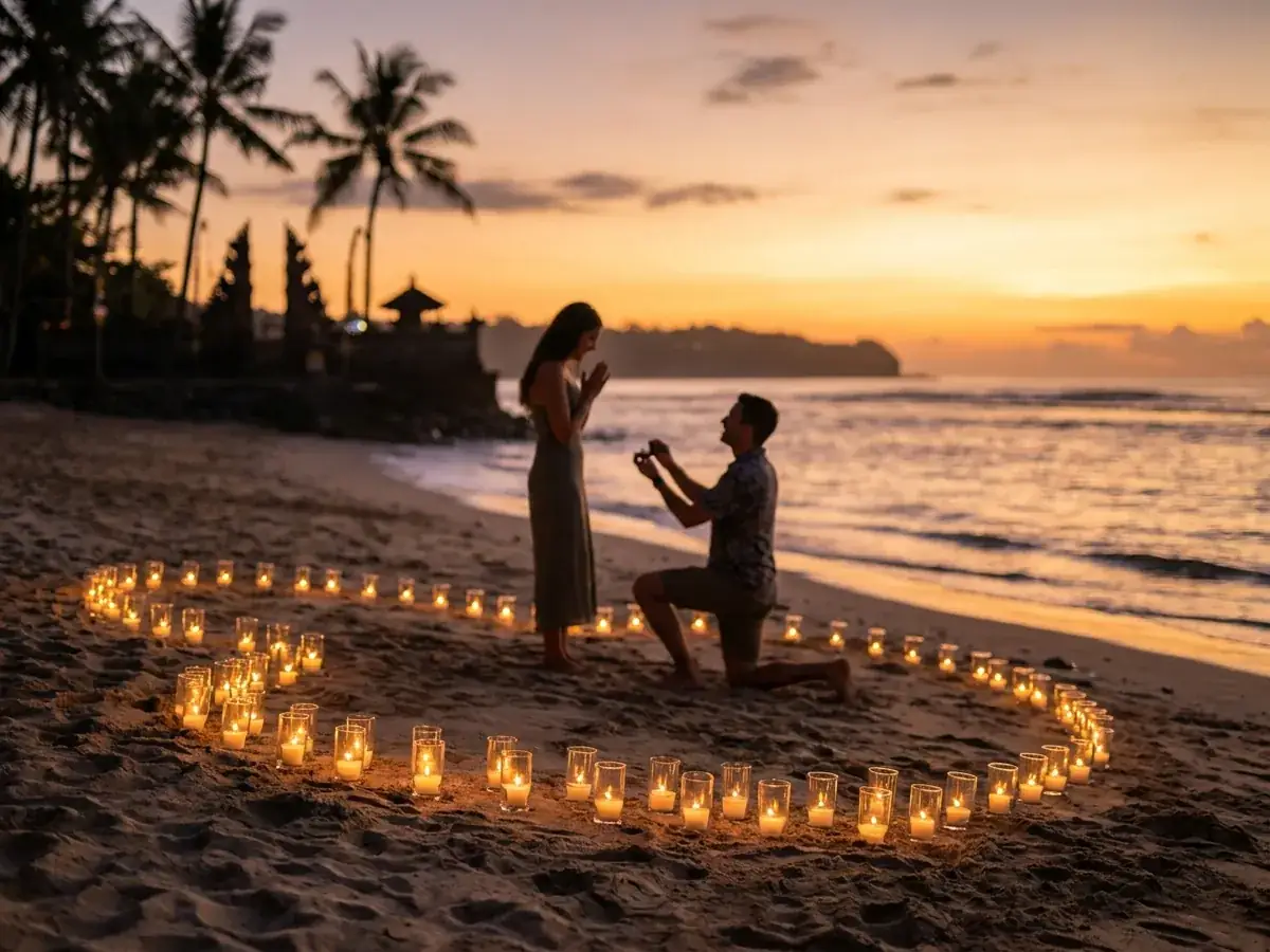 Cost of organizing a proposal in Bali — moment da