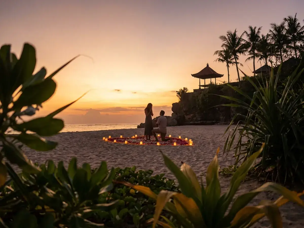 Secret marriage proposal photoshoot — moment da