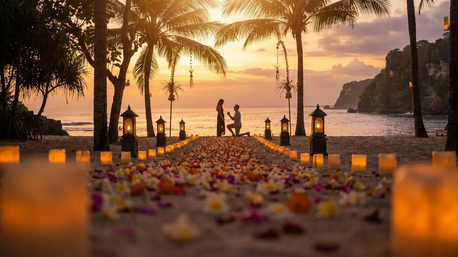 Ideas for a proposal with lanterns in Bali