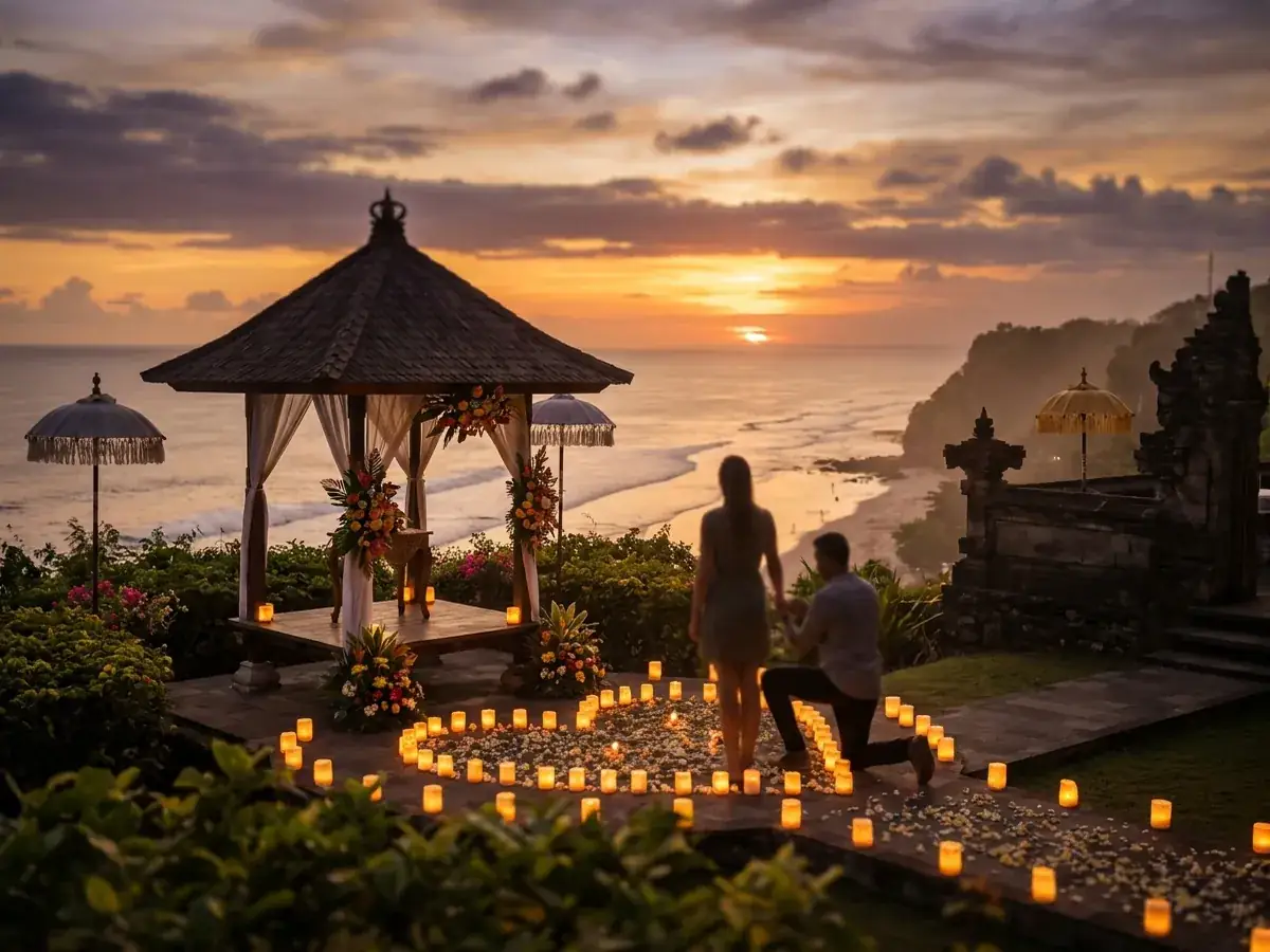 Marriage proposal in Bali — moment da