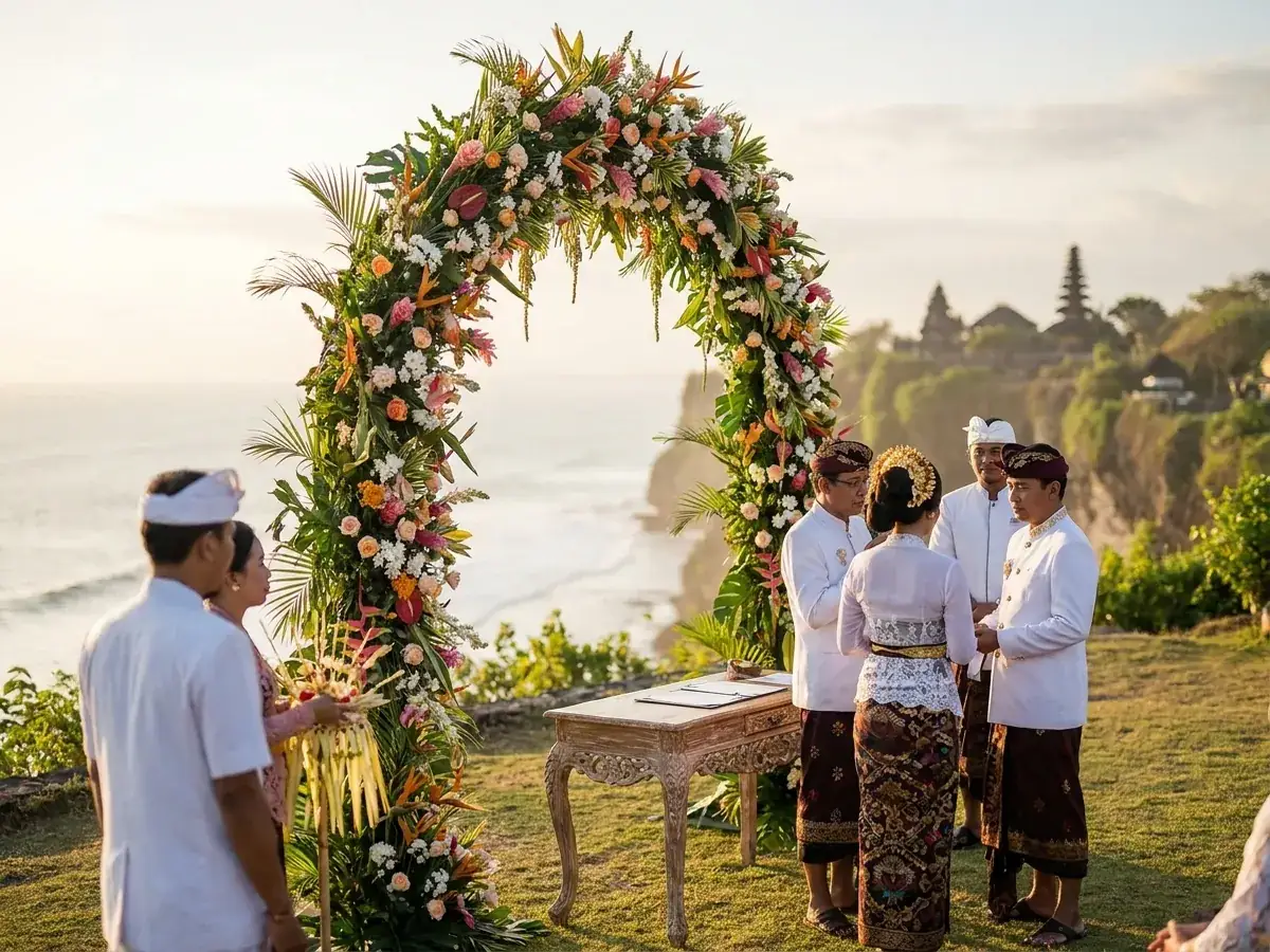 Official marriage registration in Bali: documents — arka s cvetami