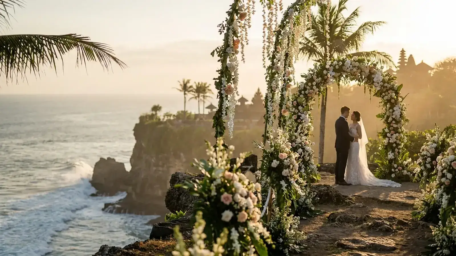 Ceremony on Uluwatu cliff over the ocean, Bali — photo 2