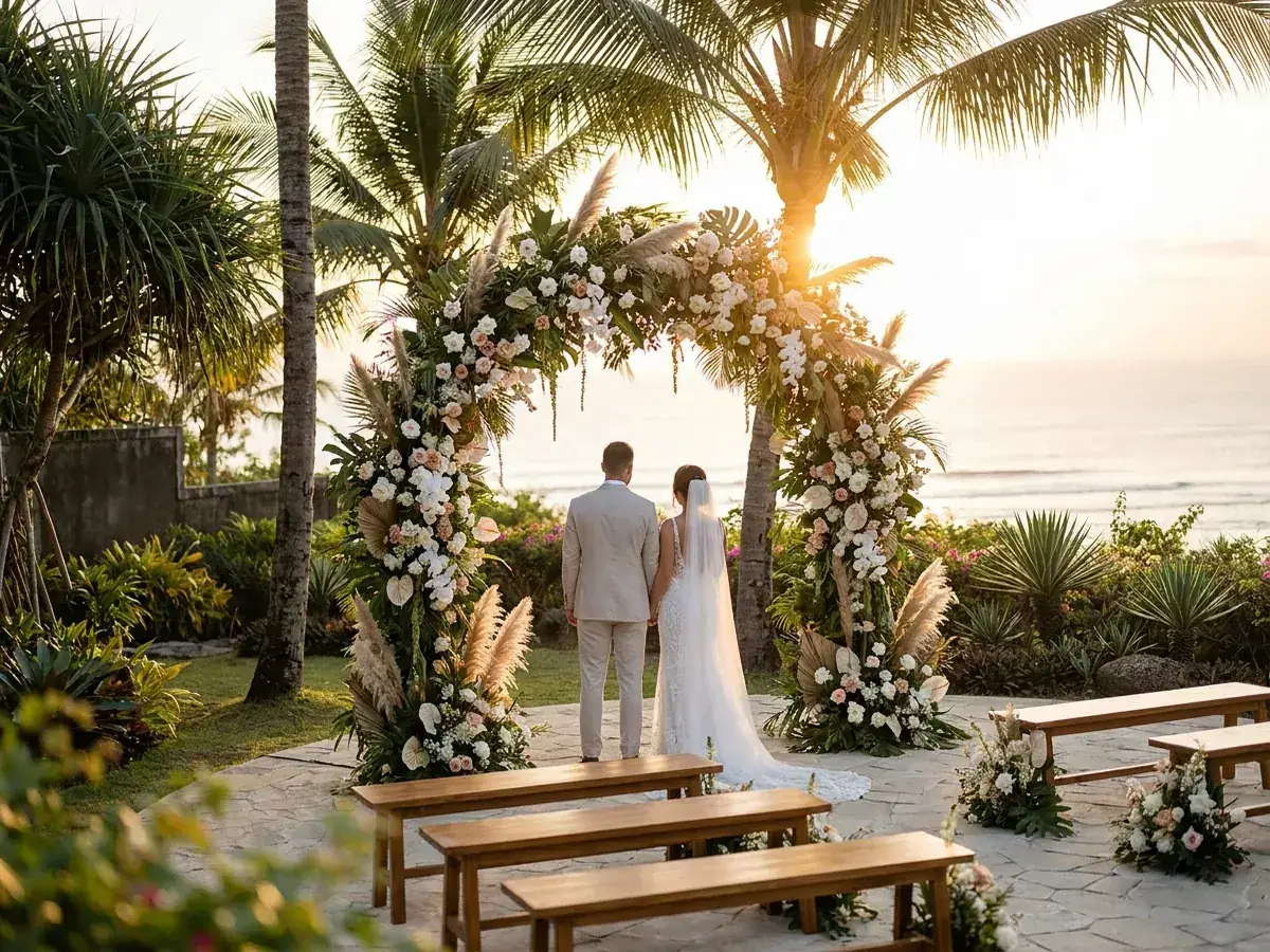 Wedding at a villa in Bali — ceremoniya na zakate