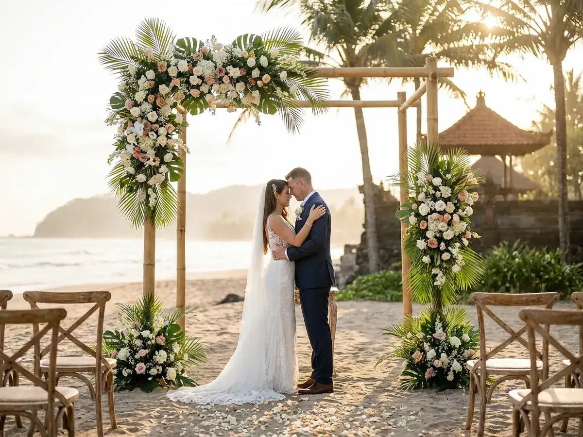 Wedding at a villa in Bali — para na plyazhe