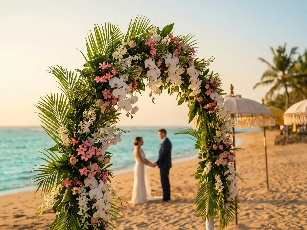 Programm und Ablauf des Hochzeitstages auf Bali — arka s cvetami
