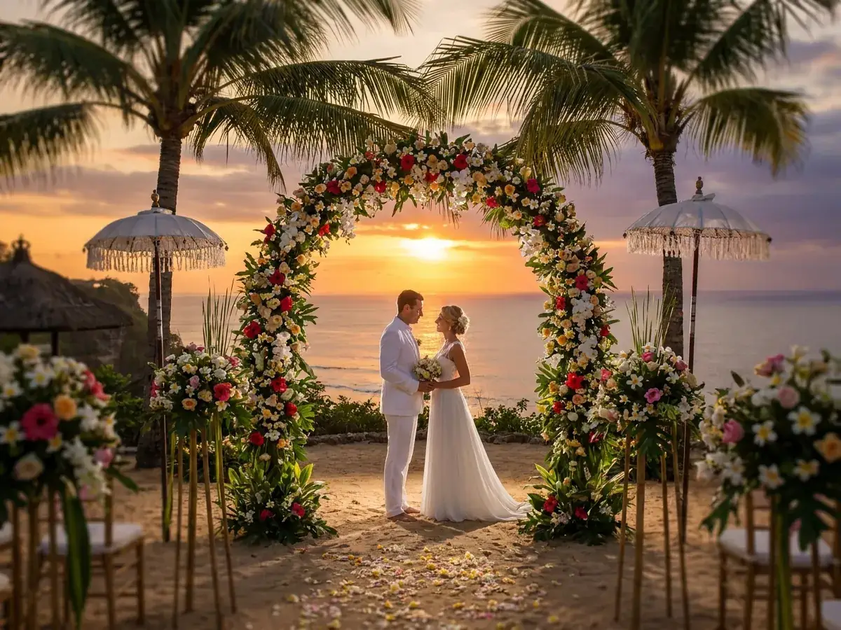 Programm und Ablauf des Hochzeitstages auf Bali — ceremoniya na zakate