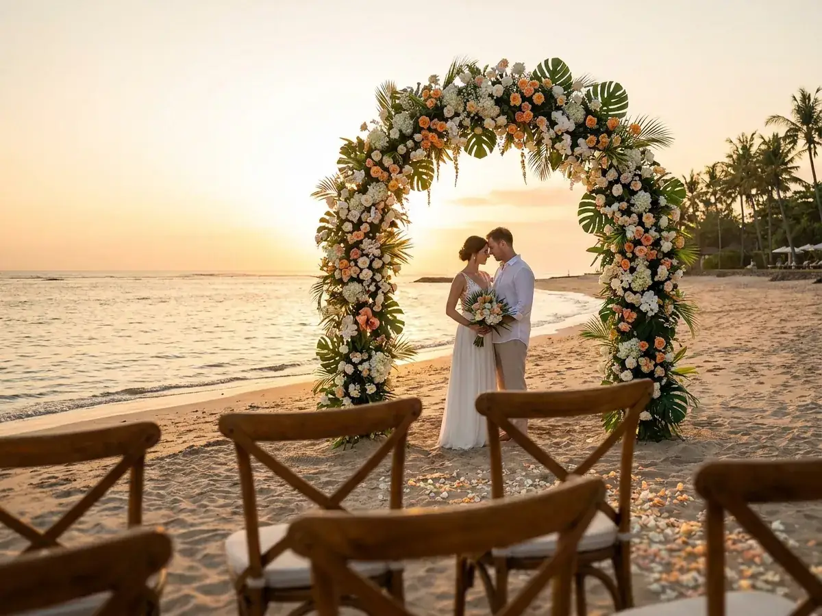 Russischsprachiger Hochzeitsmoderator auf Bali — ceremoniya na zakate