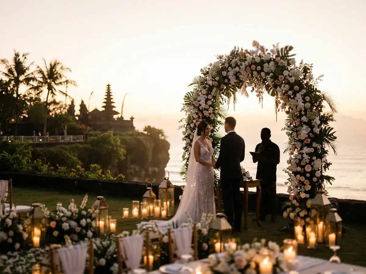 Russischsprachiger Hochzeitsmoderator auf Bali — dekor svechi vecher