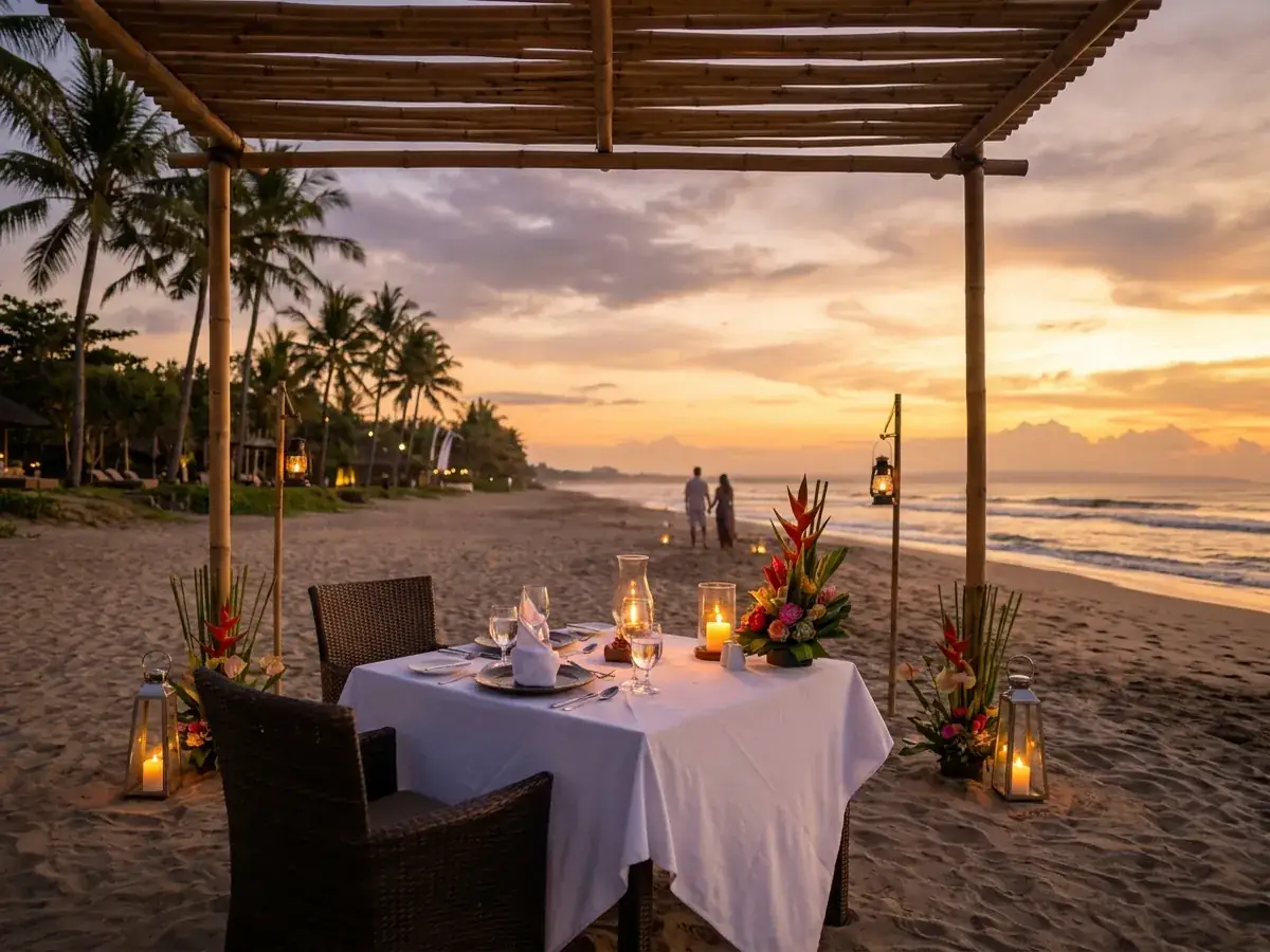 Romantic dinner in Bali — baldayhin zakat