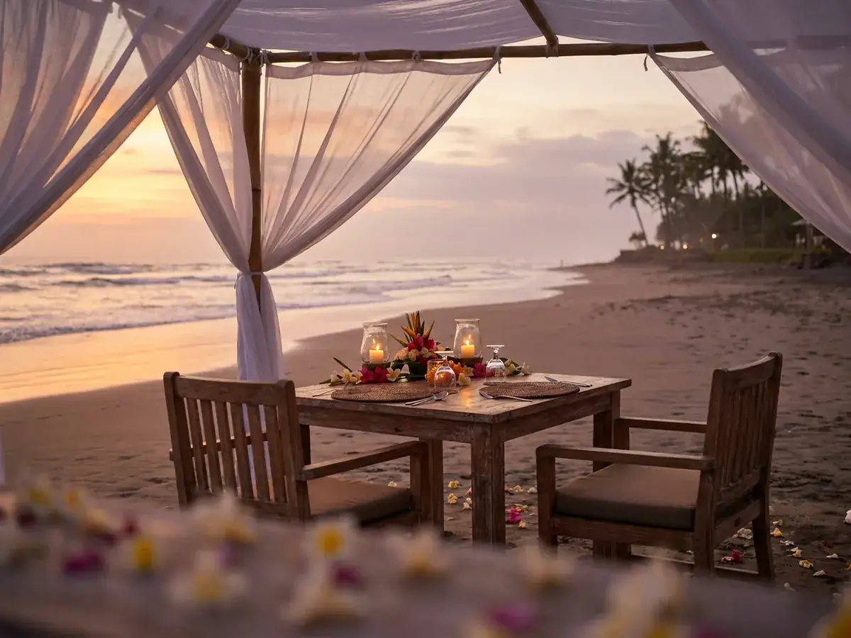 Le coût d'un dîner romantique à Bali — baldayhin zakat