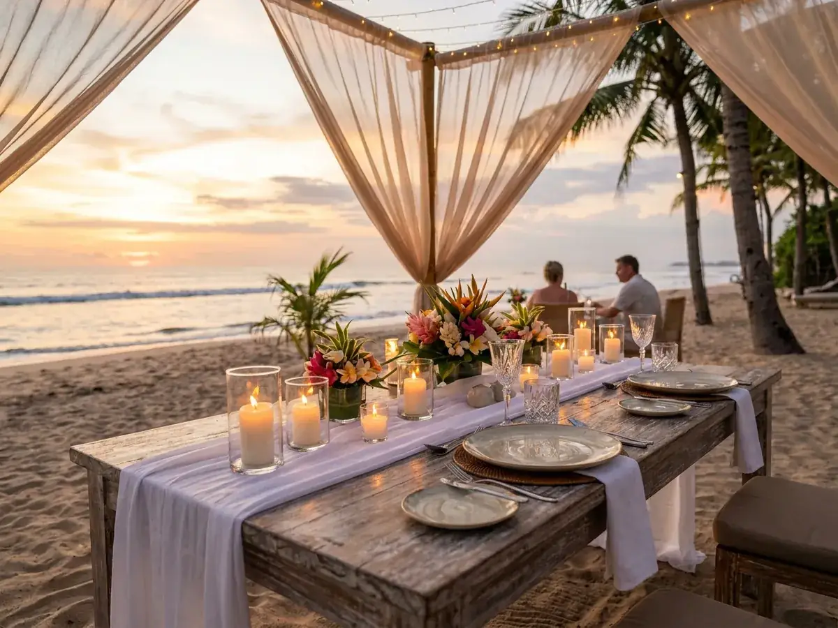 Le coût d'un dîner romantique à Bali — povar blyudo