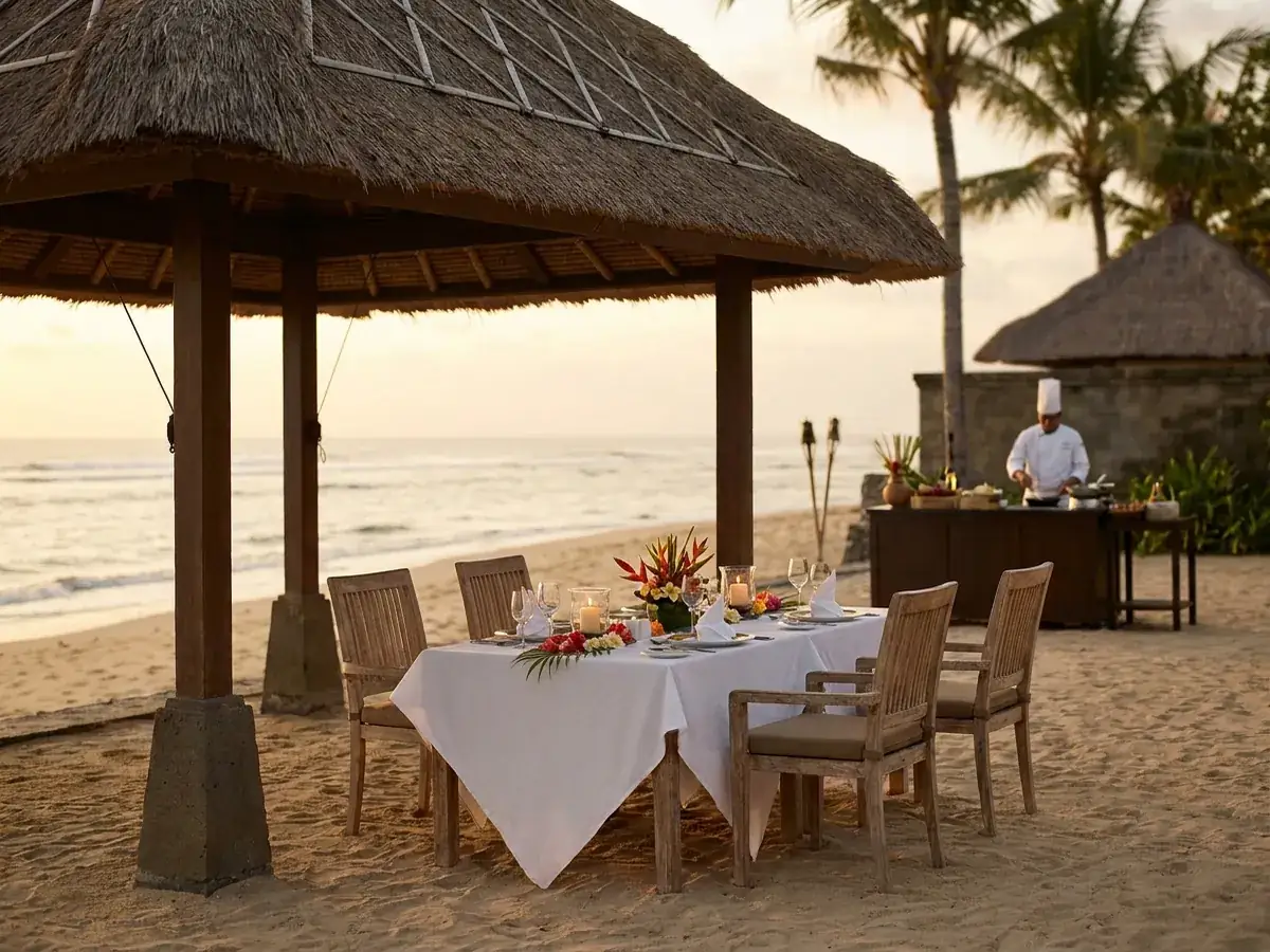 Private dinner at a villa with a chef — svechi vecher