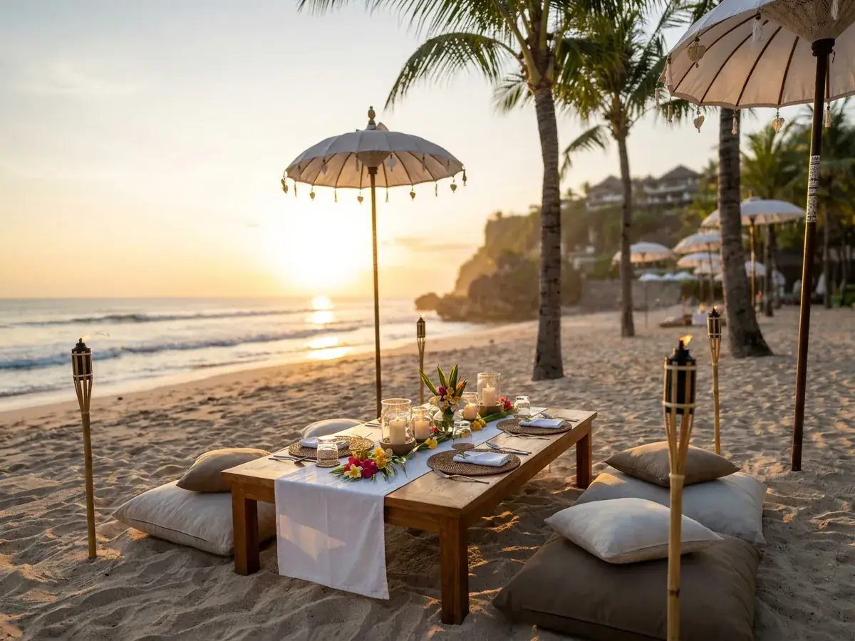 Romantic dinner in Bali — svechi vecher — photo 2