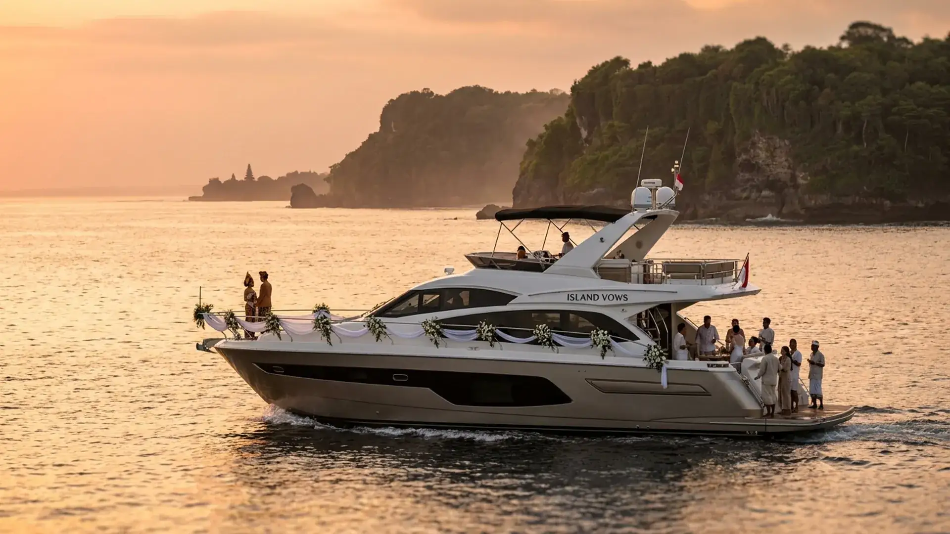 Wedding on a yacht in Bali
